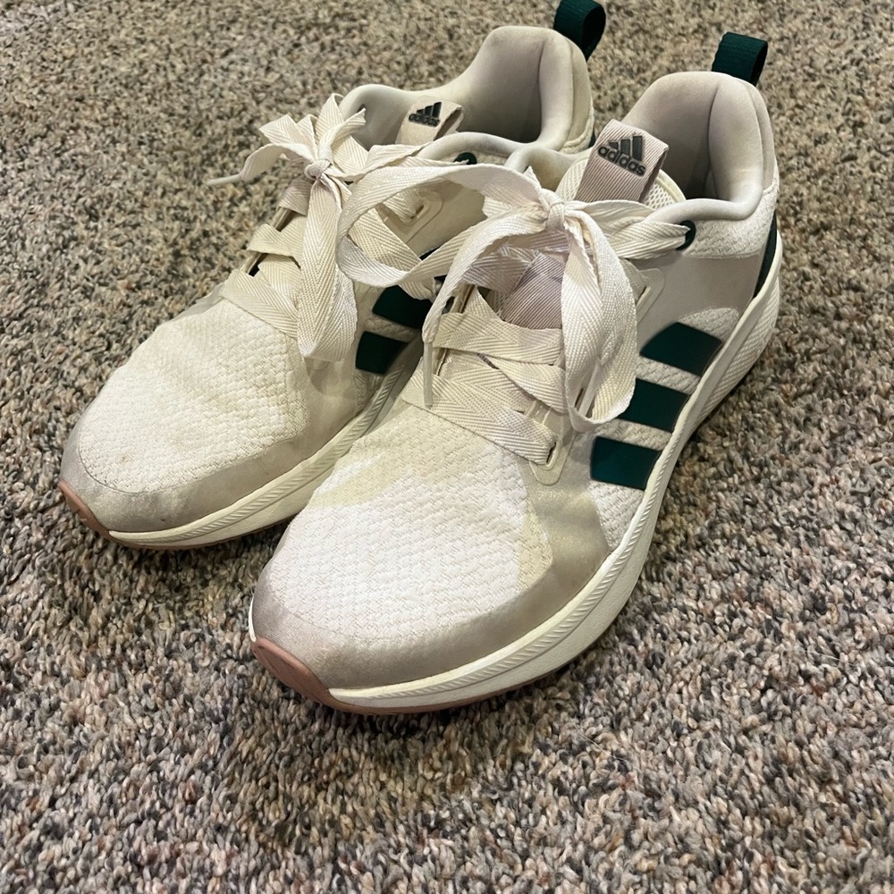 Adidas White and Green Sneakers